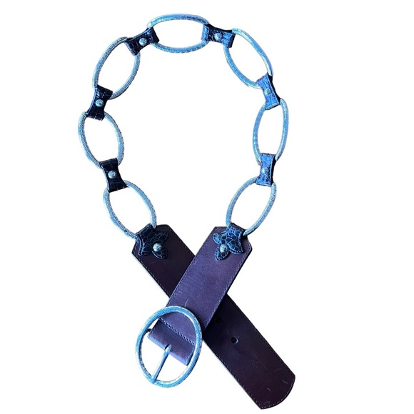 Brighton Accessories - Brighton Brown Leather With Silver Hardware Size 34